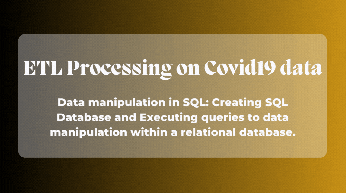 ETL Processing on Covid data